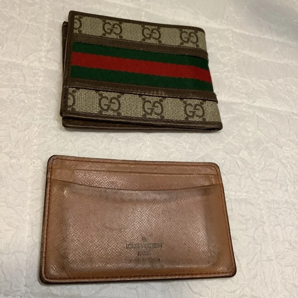 Gucci Ophelia Mens Bi Fold Wallet & Louis Vuitton Card Holder